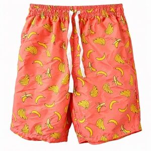 🍌 Banana Print Swim Shorts 🩳 NWOT